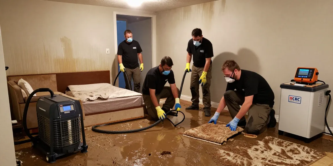 Water Damage Restoration Vancouver by IICRC-certified team extracting water from flooded home.