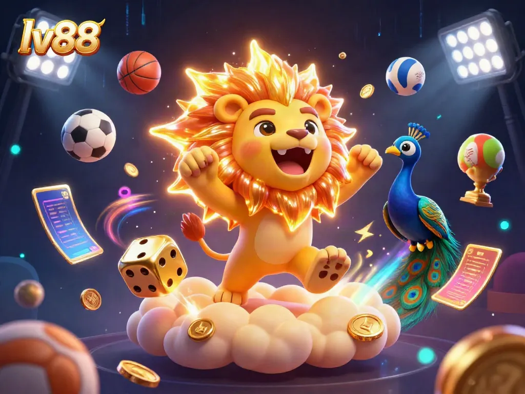 Experience winning strategies at lv88, highlighted by vibrant animated casino elements.